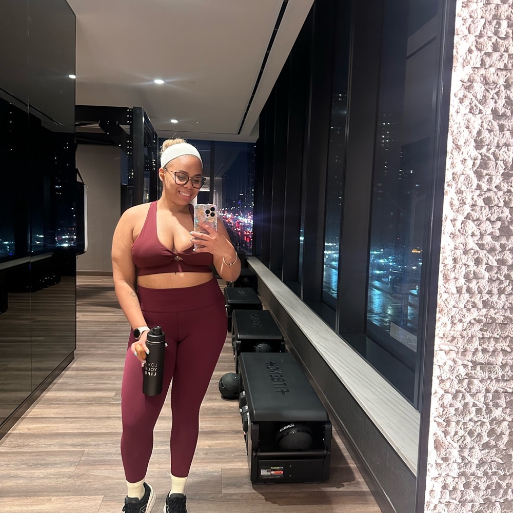 Fabletics Burgundy Activewear Set